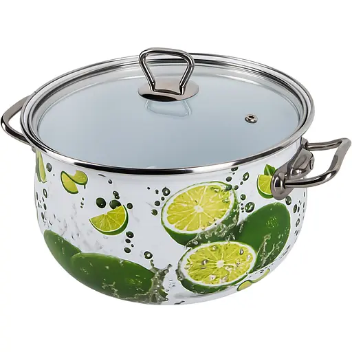 Кастрюля Gusto Premium Яркие лаймы GT-T-122-LI 22 см 5.1 л (117694) - фото 2