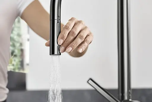 Змішувач Hansgrohe Talis 210 2jet кухонний з витяжним виливом Sbox 72801340 Brushed Black Chrome Шліфований чорний хром - фото 2