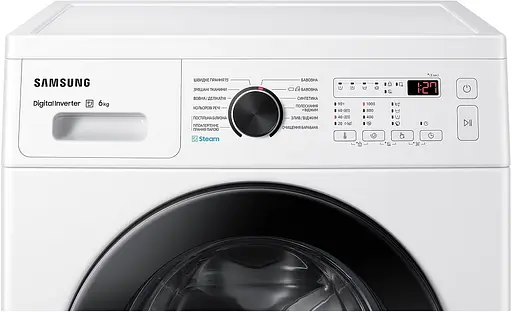 Стиральная машина Samsung WW60AG4S00CEUA White 6кг фронтальная 12 программ дисплей 1400 об/мин класс энергопотребления A+++ 85x60x45 - фото 6
