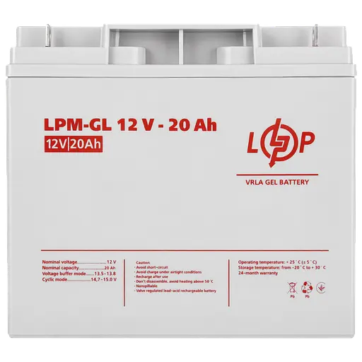 Аккумулятор гелевой LPM-GL 12V - 20 Ah - фото 4