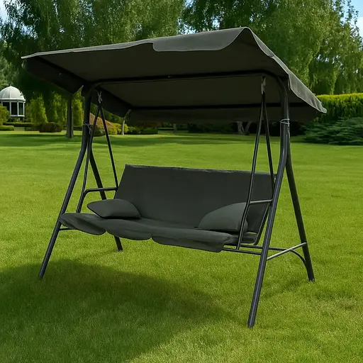 Гойдалка Leobro з подушками на 3 особи Grey - фото 1