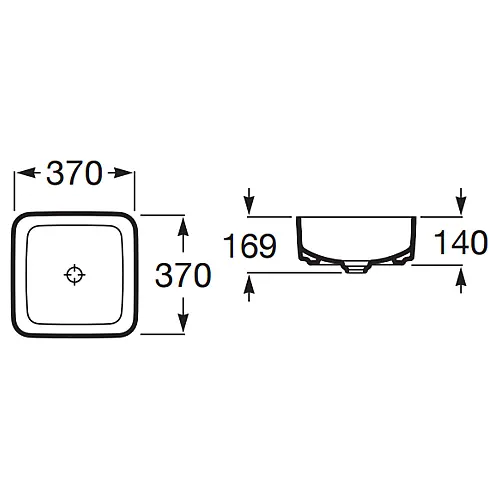 Раковина Roca Inspira Square 37x37 A327532000, Білий - фото 2