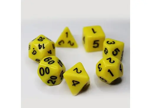 Набір кубиків Opaque 7 Dice Set - Yellow , 7 шт. (g7dopaq11) - фото 3