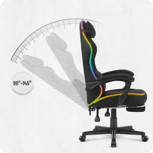 Крісло Cabro C502 LED Black тканина - фото 8