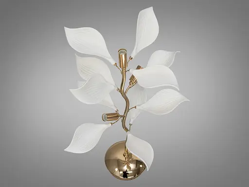 Стильная настольная лампа с керамическими элементами, 3 лампы, золото - фото 2