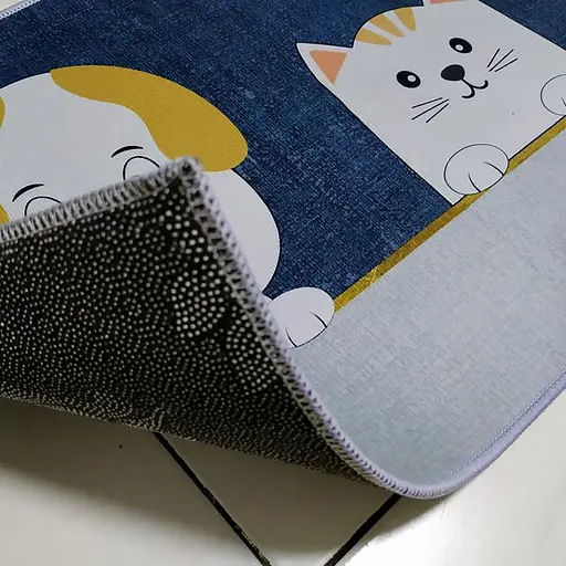 Набір килимків для кухні та ванної 120×40 см і 60×40 см водонепроникні, протиковзні, м'які, декоративні, Kitchen Master Сірий 87948 - фото 6