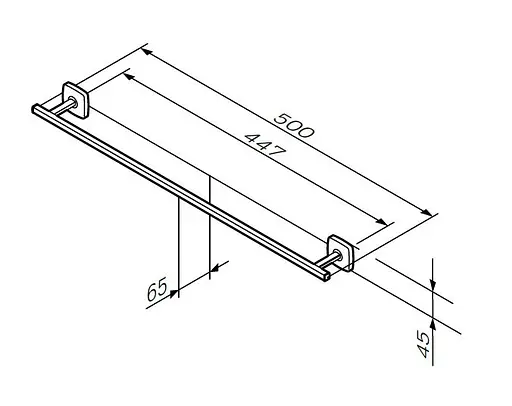 Вешалка для полотенец AM.PM Gem 50 см (A90346400) - фото 8