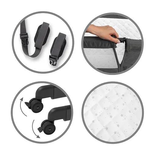 Приставная кроватка Kidwell Snuzzy Dark Grey - фото 4
