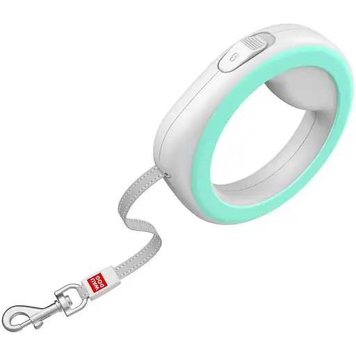 Поводок-рулетка для собак Waudog R-leash, круглая, XS-M, до 40 кг, 2,9 м, светоотражающая лента салатовая - фото 2