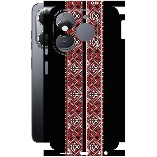 Захисна плівка StatusSKIN для Tecno Spark 20 Корпус Вініл Вишиванка 3 - фото 1