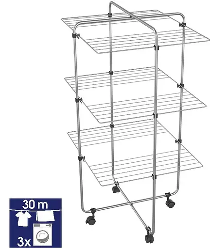 Сушарка для білизни підлогова Casa Si Viper 3 Grey (CS92119G08) (DAS302373) - фото 2