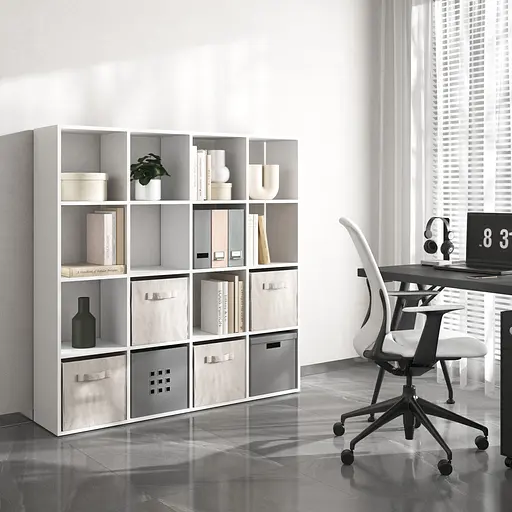 Книжкова полиця стелаж Vays M-14 з 16 комірками ЛДСП 143x29x143 см для дому офісу дитячої або вітальні