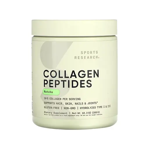 Колагенові пептиди Sport Research Collagen Peptides Organic Matcha Green Tea 288 г