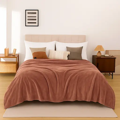 Плед Love You 150 x 200 см велсофт бежевый (8196) - фото 3