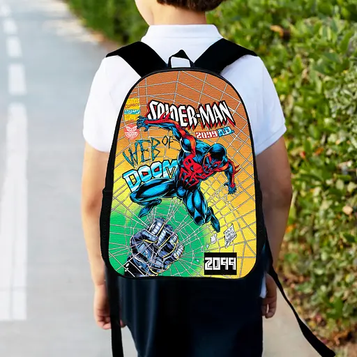 Рюкзак детский Человек-паук, Спайдермен "Spiderman" 34х27см, городской ранец для мальчика с принтом (00388)