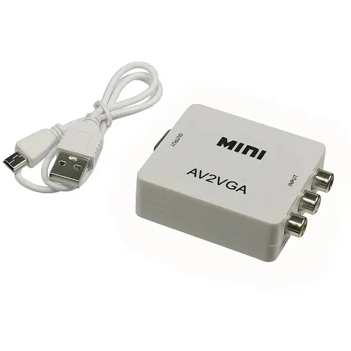 Конвертер AV to VGA білий