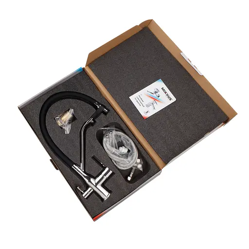 Змішувач для кухні Mixxus Premium Gravity 021 з гнучким виливом MI6977 Хром - фото 2