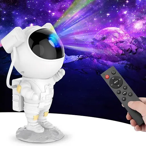 Нічник лазерний проектор Quinn галактики Астронавт на місяці - фото 6
