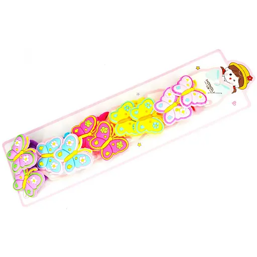 Резинка для волосся дитяча Метелики La-beauty 0108-412, 10 штук - фото 1