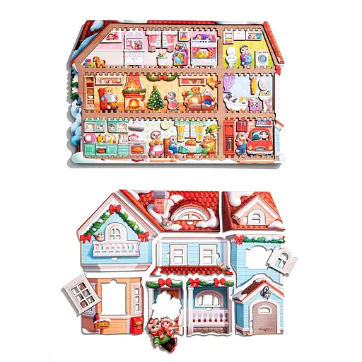 Пазл дитячий фігурний Котячий дім (ПСД248) PSD248, 88 елементів - фото 6