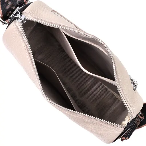 Сумка женская Vintage с вышивкой на лицевой стороне из натуральной кожи 22х14х8 см sum0027045 - фото 9