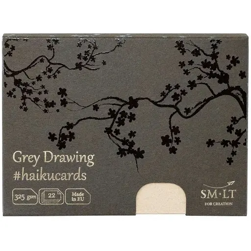 Набор серых открыток HAIKU в коробке 14.7х10.6см 325г/м22л. SM-LT Art - фото 1