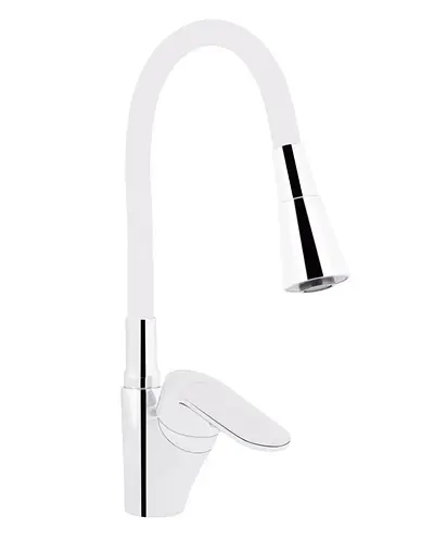 Змішувач для кухні Lidz Tani 007F3, Chrome/White (k40) LDTAN007F3WCR40423 - фото 1