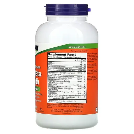 Натуральна добавка Now Prostate Health, 180 капсул - фото 2