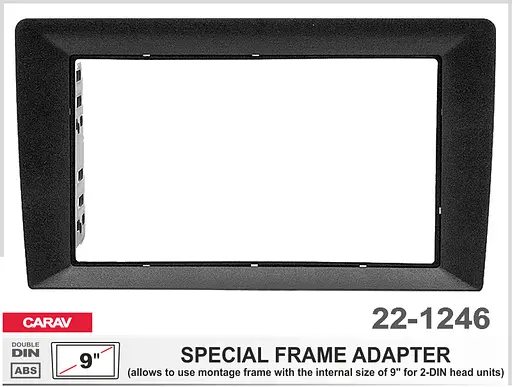 Перехідна рамка універсальна для переходу з 9" на 2 DIN Carav 22-1246 - фото 4