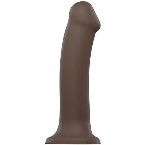 Фалоімітатор Strap-On-Me Dual Density Bendable XL 20 см коричневий