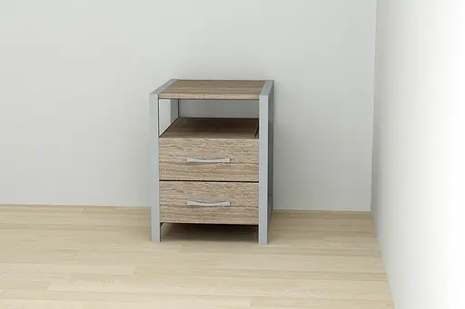 Тумба универсальная Ferrum-decor Вивьен 2/2 50x41x40 серый ДСП Дуб Сонома Трюфель 16мм (FRD-104169) - фото 4