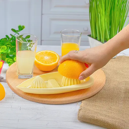 Соковыжималка ручная для цитрусовых и терка для овощей, Kitchette Желтый 82628 - фото 2