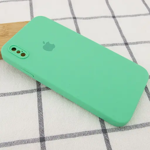 Чехол Silicone Case Square Full Camera Protective AA для Apple iPhone XS Max 6.5 Зеленый/Spearmint - фото 2