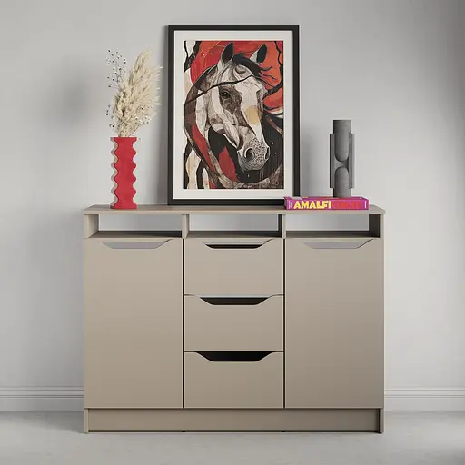 Комод в гостиную MebelStar 1200 Лилу 121x40x89 см Кашемир (MBS-1298) - фото 2