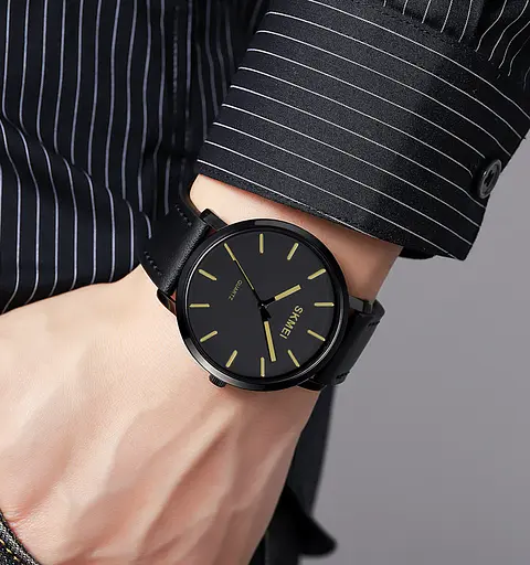 Наручний годинник чоловічий 1984LGD Gold-leather belt Skmei acs0030431 - фото 3