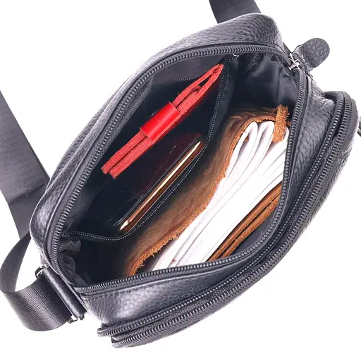 Чоловіча шкіряна сумка Vintage 19х22х6 см sum0022414 - фото 5