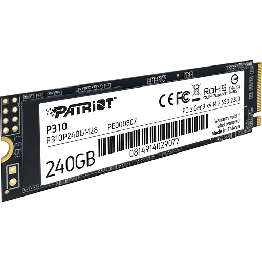SSD накопичувач Patriot P310 240 GB (P310P240GM28) [151757] - фото 2