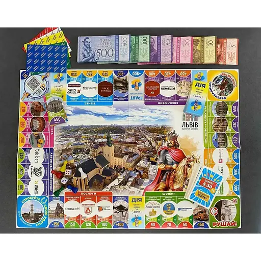 Настільна гра монополія "Львів відкритий для світу" Igroteco 019958 - фото 2
