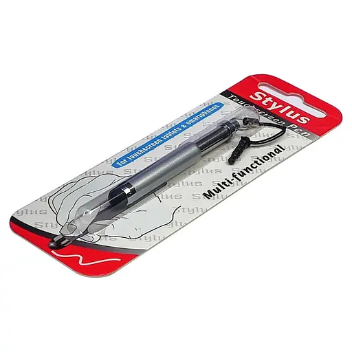 Стилус-брелок ємнісний, висувний, сріблястий - фото 3