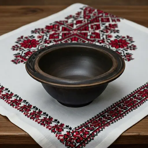 Миска для галушек из красной глины 700 мл Колосок молоченная керамика Украинская глиняная посуда - фото 7