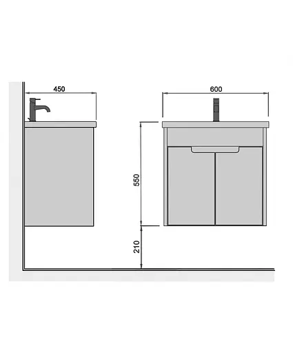 Тумба Мойдодир Smart Loft 60-A з умивальником Cersanit Como 60 Сірий - фото 2