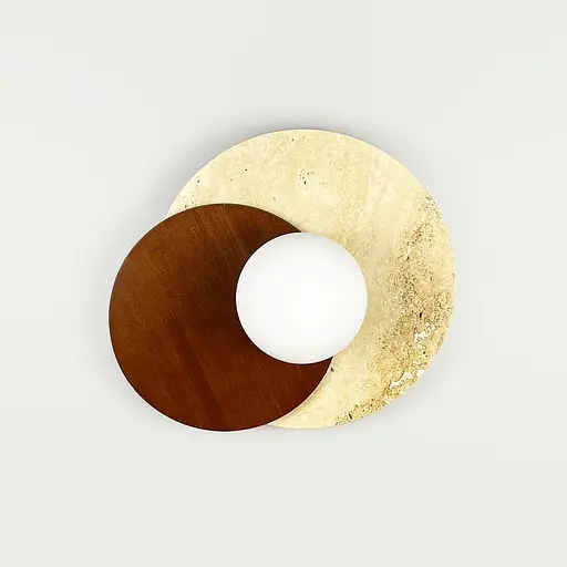 Бра з травертиновим корпусом 27х25 см Line F Арт. STW001-300 - фото 2