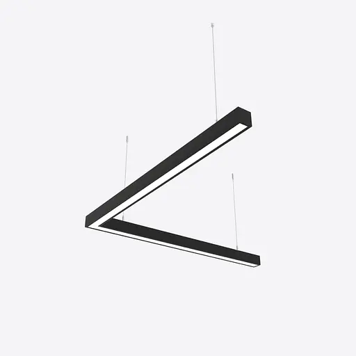 Кутовий світлодіодний світильник X-LED 80ВТ чорний (800*800*43) LSNA-80b - фото 1