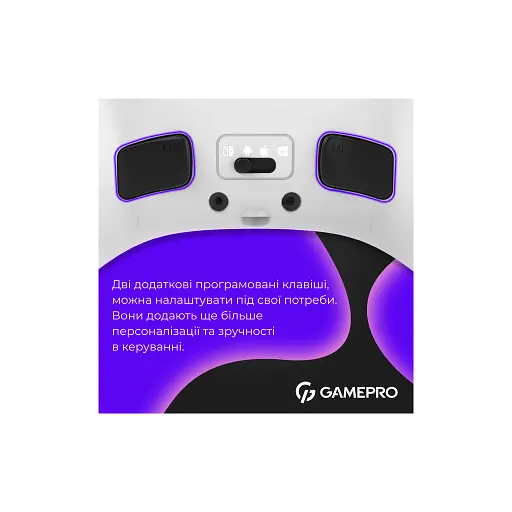 Геймпад GamePro GPX13W 2.4G/BT 5.1/USB/PC/iOS/Android RGB White (GPX13W) - фото 7