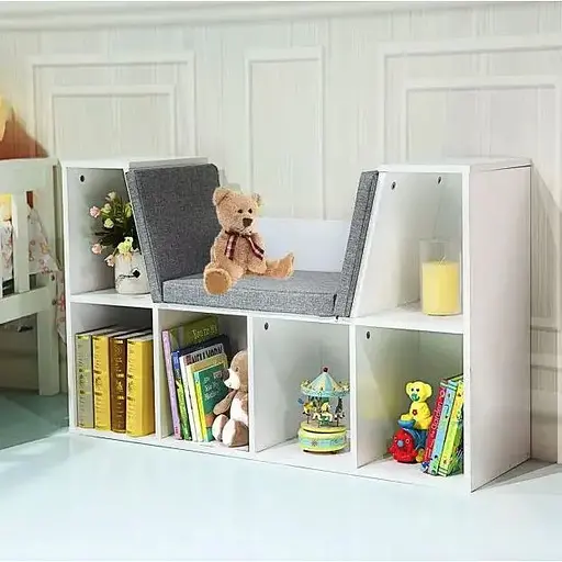 Шкаф-органайзер Costway Kinder с подушкой для сидения - фото 5