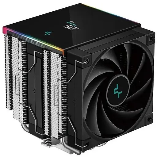 Кулер для процесора DeepCool AK620 DIGITAL SE чорний 2x120 мм LCD екран ARGB підсвічування для Intel 1851/1700/1200/115x AMD - фото 1