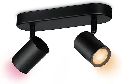 WiZ Світильник точковий накладний розумний IMAGEO Spots, 2х5W, 2200-6500K, RGB, Wi-Fi, чорний - фото 5