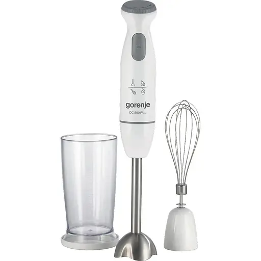 Gorenje Блендер погружной 800Вт, 3в1, чаша-500мл, измельчитель, белый