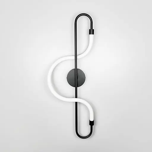 Чорне бра із акриловим розсіювачем 65 см Арт. W 030/600 BK Line F - фото 7