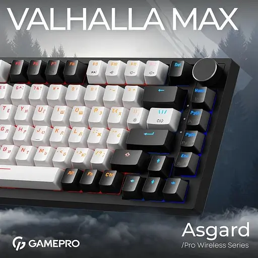 Клавіатура магнітна дротова GamePro Asgard Valhalla Max 75% USB Black (MK160B MAX) - фото 10